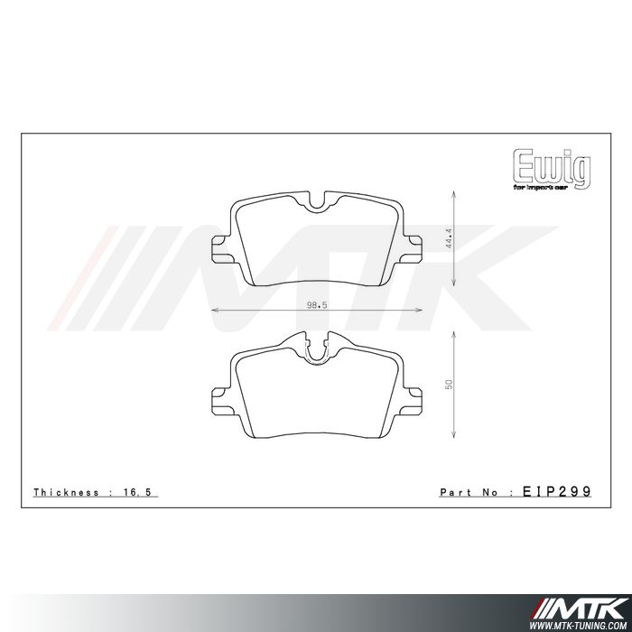 Plaquettes Endless MX72 EIP299 pour BMW Serie 4 G2X